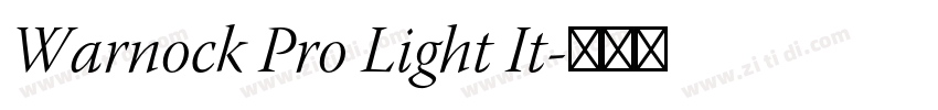 Warnock Pro Light It字体转换